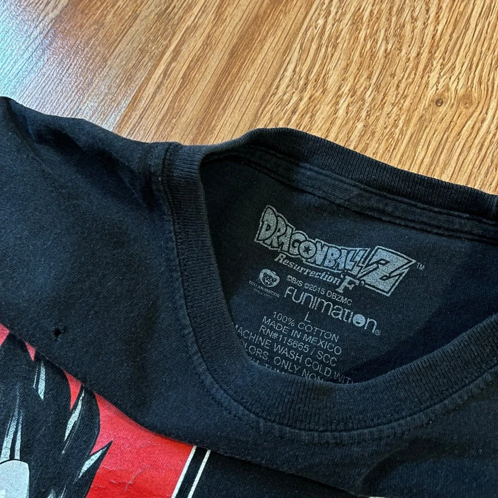 Dragon Ball Z Resurrection F Shirt Mens Large Black Funimation Anime 2015 Goku - Picture 3 of 5
